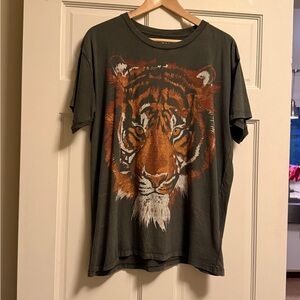 Women’s Dark Grey Graphic Tiger T-Shirt